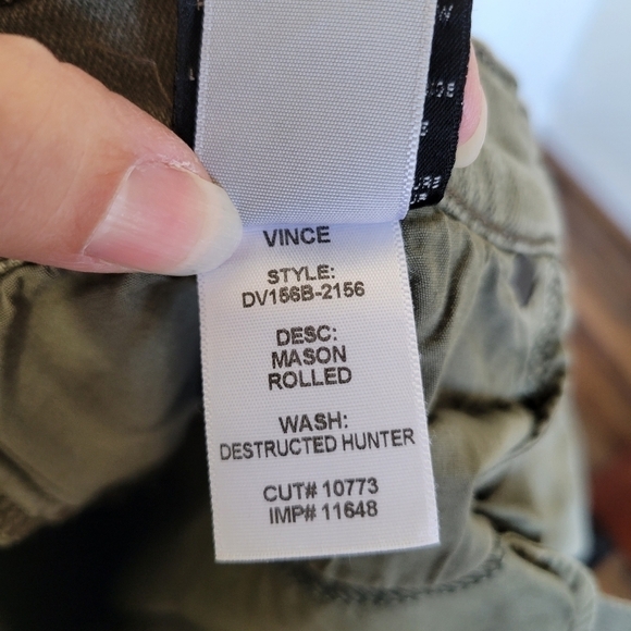 VINCE Relaxed Mason Rolled Skinny Jeans in Destructed Hunter Size 26 - Picture 10 of 13